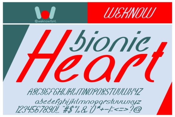 Bionic Heart: A Clean Handwritten Font for Modern Brand Identity