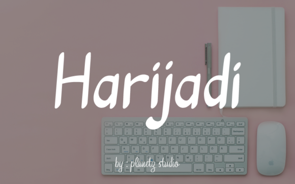 Harijadi: A Handwritten Script Font for Authentic Web Design