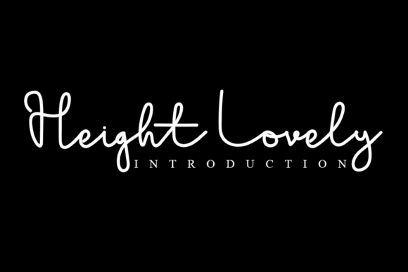 Heigh Lovely: A Script Handwritten Typeface for Editorial Design