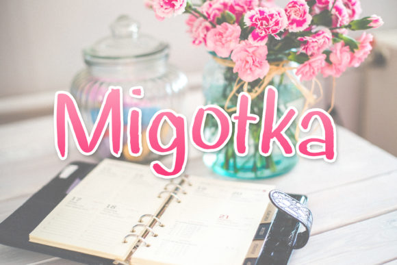 Migotka: A Playful Handwritten Typeface for Warm Brand Identities