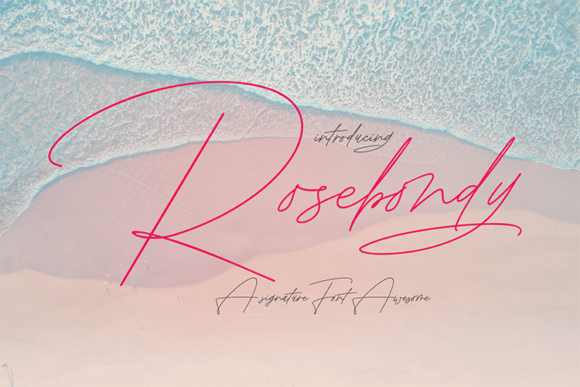Rosebondy: The Handwritten Font for Polished Brand Identity
