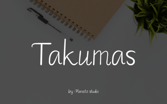 Takumas: A Handwritten Font for Authentic Brand Identity